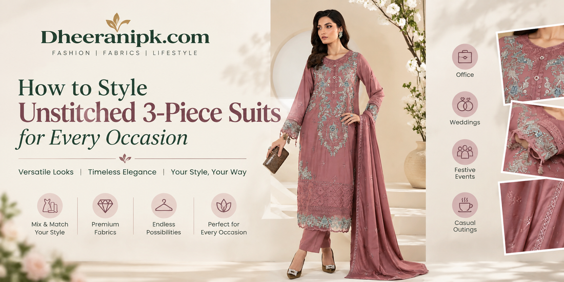How to Style Unstitched 3-Piece Suits for Every Occasion