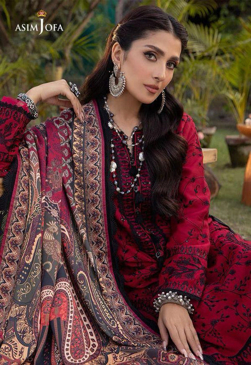ASIM JOFA LAWN EMBROIDERY DRESS 3 PIECE UNSTITCHED 2101