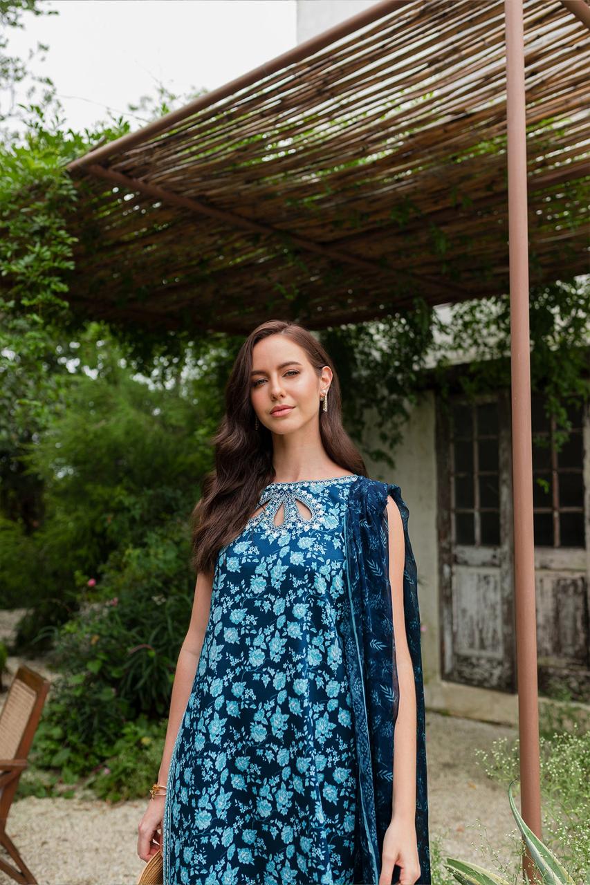 FARASHA LAWN PRINTED EMBROIDERY DRESS 3 PIECE UNSTITCHED