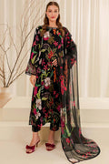 Farasha Printed Emb Dress 3 Piece