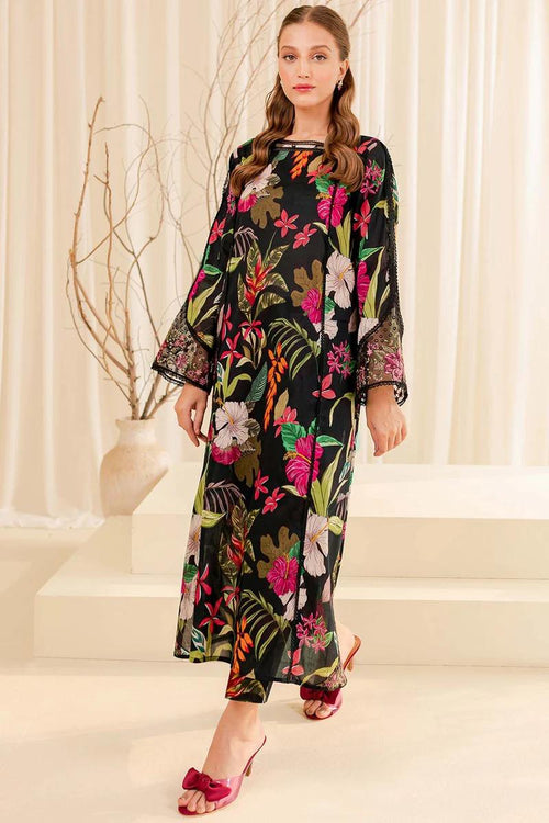 Farasha Style Printed 3 Piece Embroidery Suit