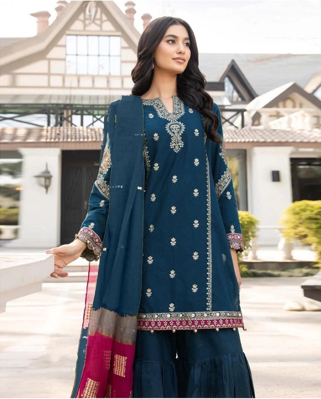 MARIA B LAWN EMBROIDERY DRESS 3 PIECE UNSTITCHED 2144