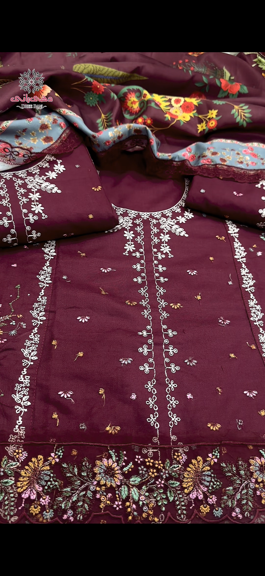Hussain Rehar Dhanak Emb 07 Meroon