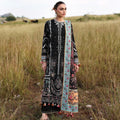 Hussain Rehar Dhanak Embroidery Dress 07 Black