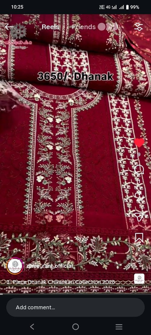 Hussain Rehar Dhanak Dress 5539