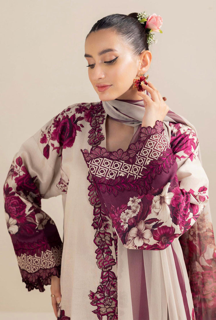 Maria b Printed Emb Dress 3 Piece 5020