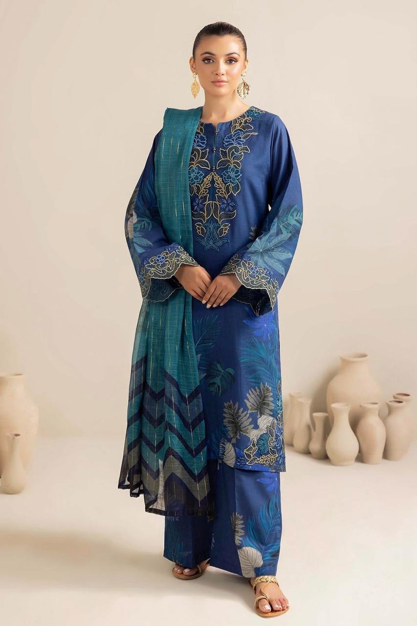 ADAN LIBAS PRINTED LAWN EMBROIDERY DRESS 3 PIECE 2246