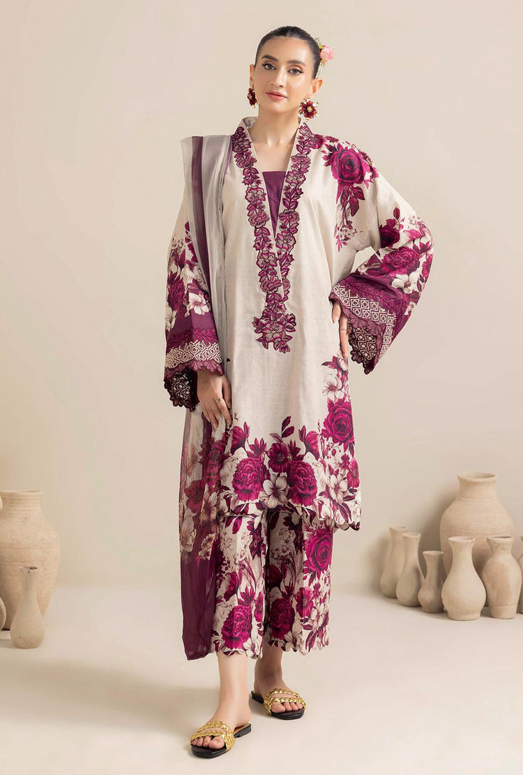 Maria b Printed Emb Dress 3 Piece 5020