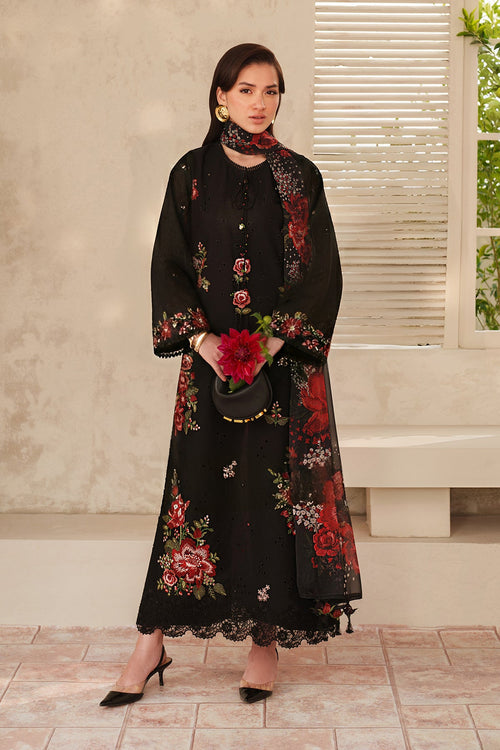 Baroque Dhanak Fabric Winter Embroidery Dress (5540)