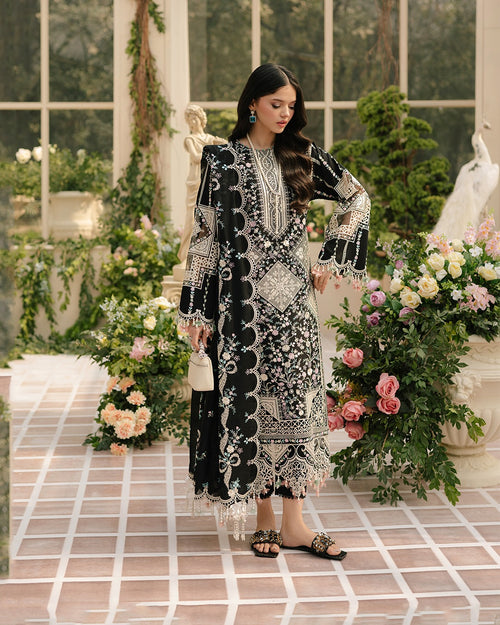 Buy Bin Illyas Lawn Printed Embroidered Dress | 3-Piece - Dhee Rani
