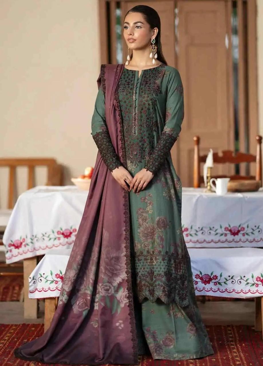 Maria B Printed Emb Dress 3 Piece 5029