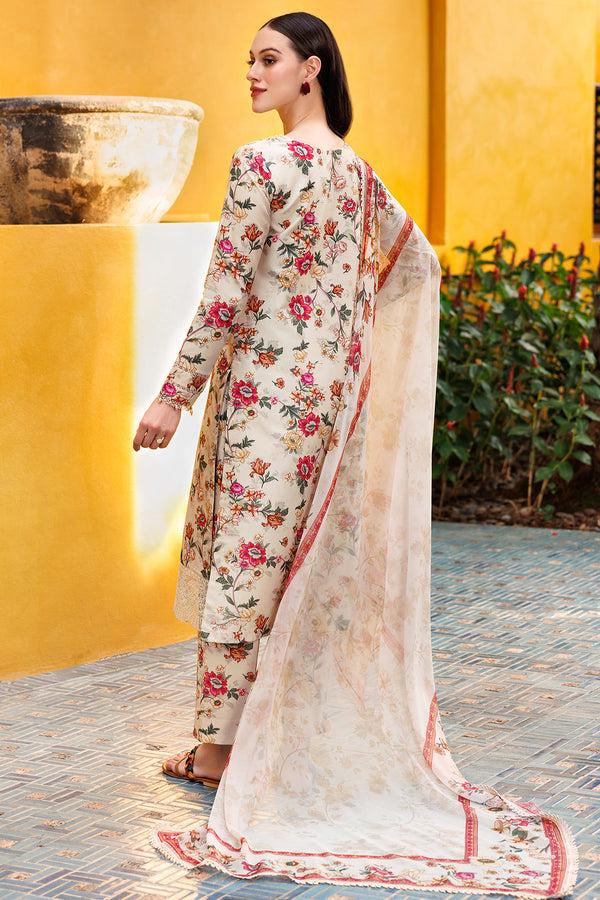 BAROUQE KHADDAR PRINTED EMBROIDERY DRESS 3 PIECE 2397