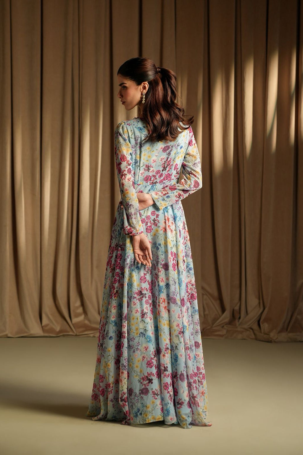 LULUSAR Silk Printed Maxi Dress