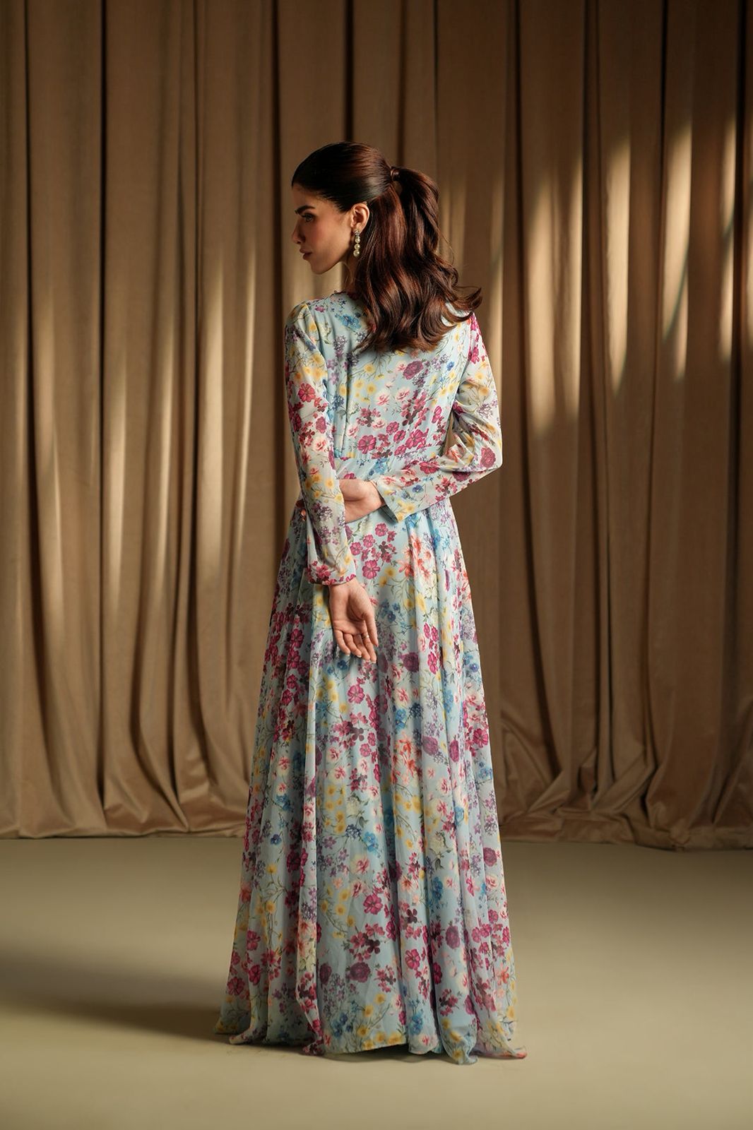 LULUSAR Silk Printed Maxi Dress