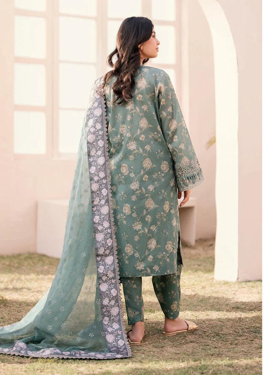 BAROQUE LAWN PRINTED EMBROIDERY DRESS 3 PIECE UNSTITCHED 2102