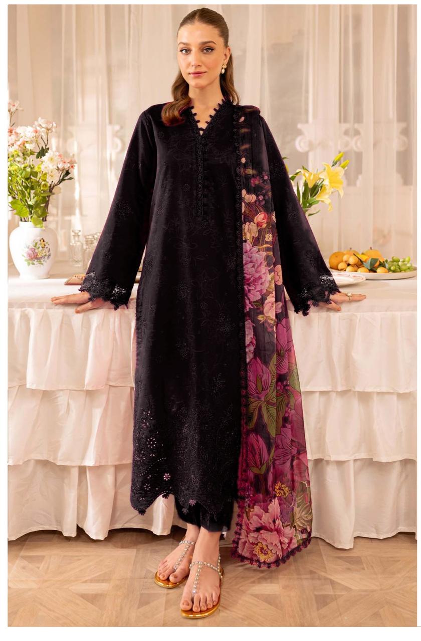 FRASHA DHANAK EMBROIDERY DRESS 3 PIECE 2360