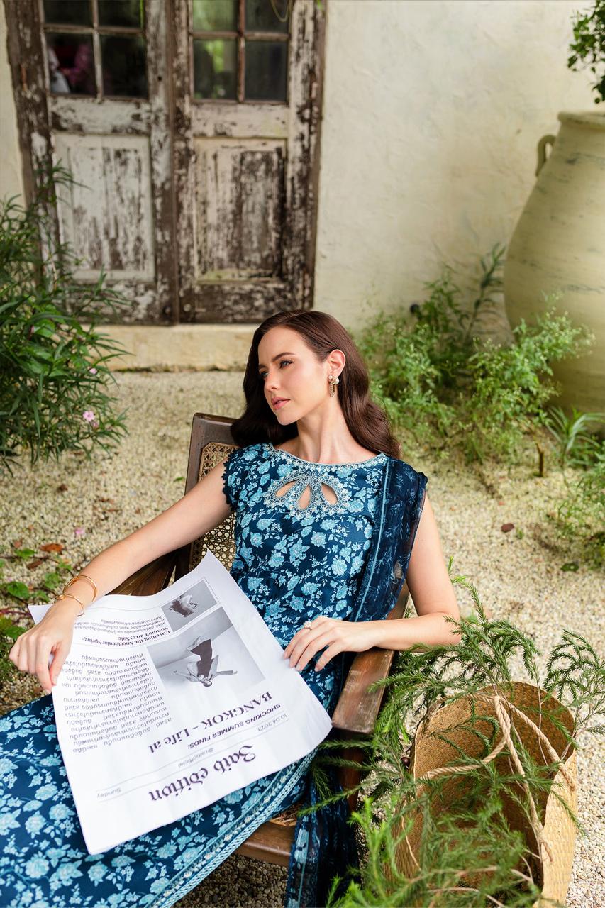 FARASHA LAWN PRINTED EMBROIDERY DRESS 3 PIECE UNSTITCHED