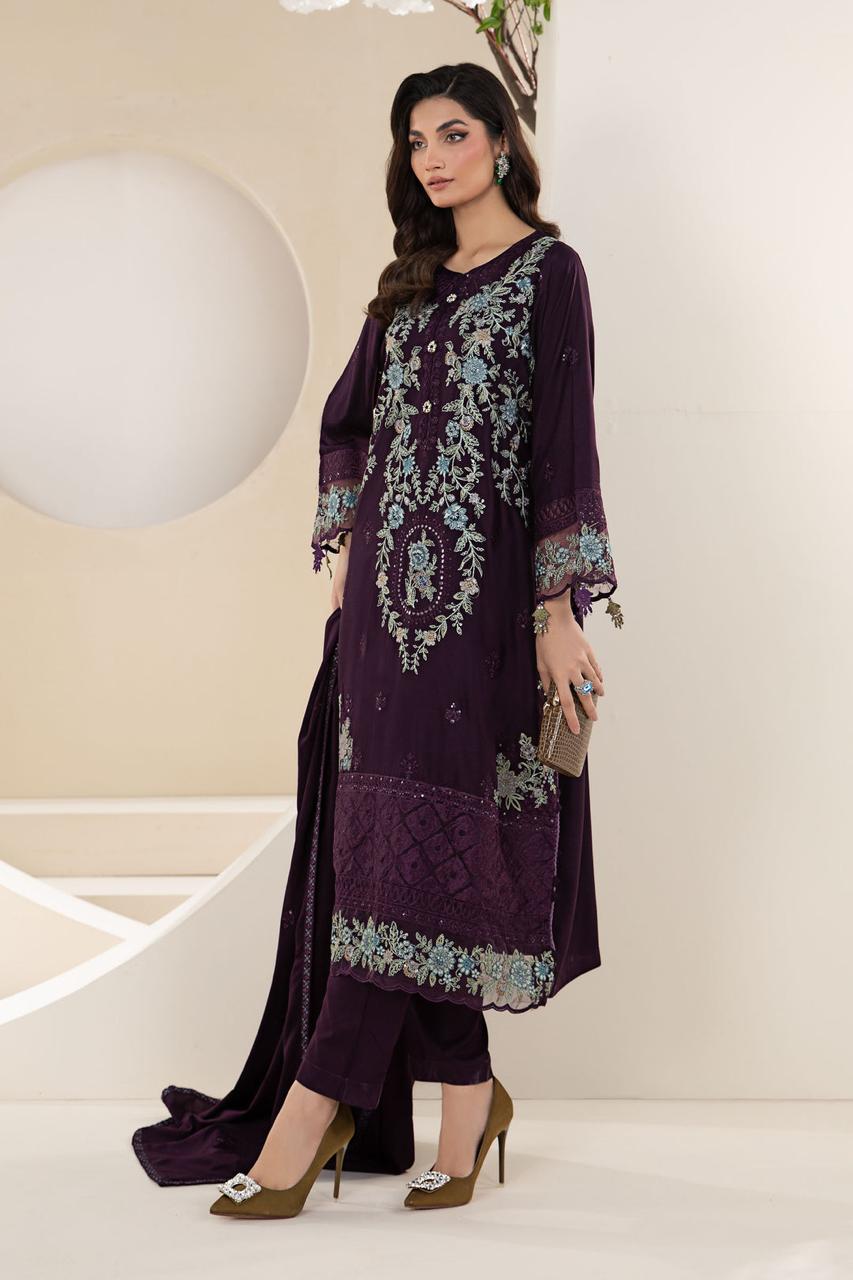 MARIA B LAWN EMBROIDERY DRESS 3 PIECE UNSTITCHED 2221