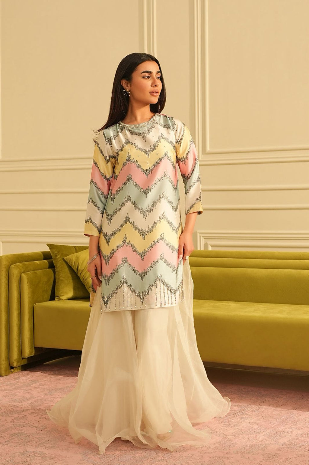 LULUSAR SILK PRINTED DRESS 2 PIECE 2399